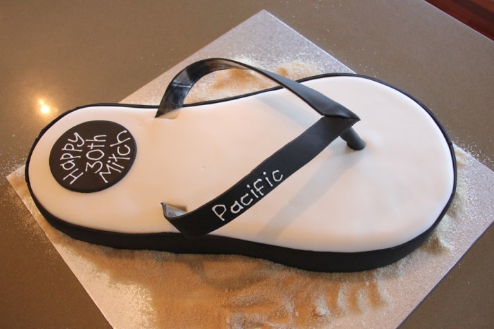 Black & White Flip Flop Cake