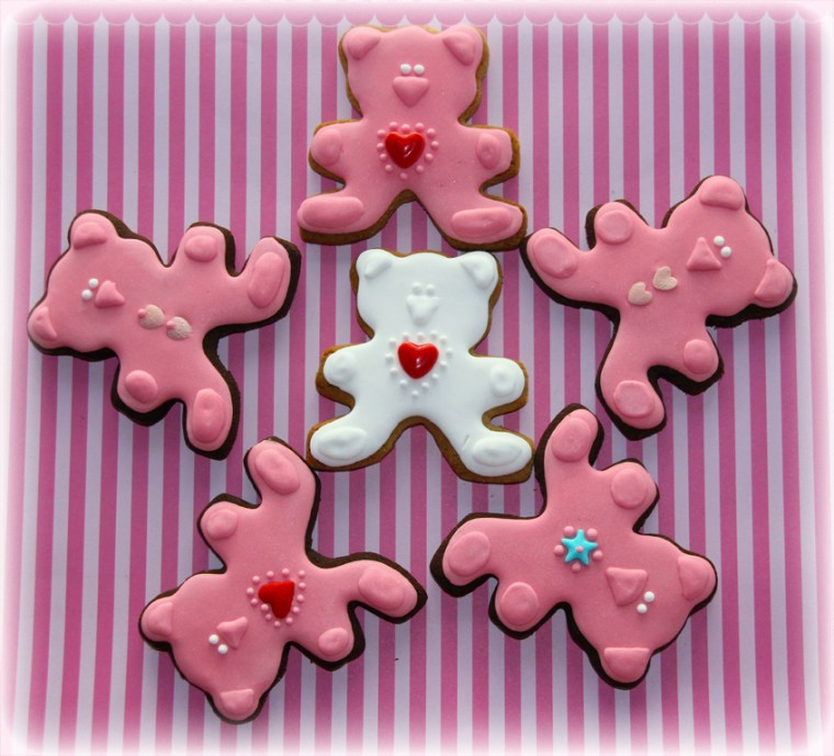 PINK AND WHITE TEDDIES
