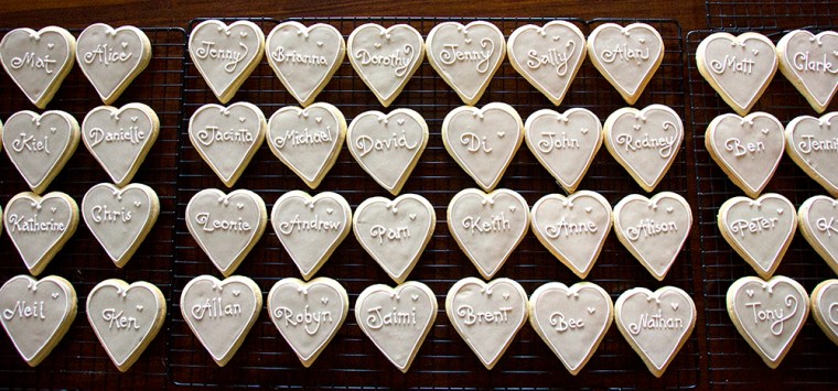 Guest Names Iced Cookies