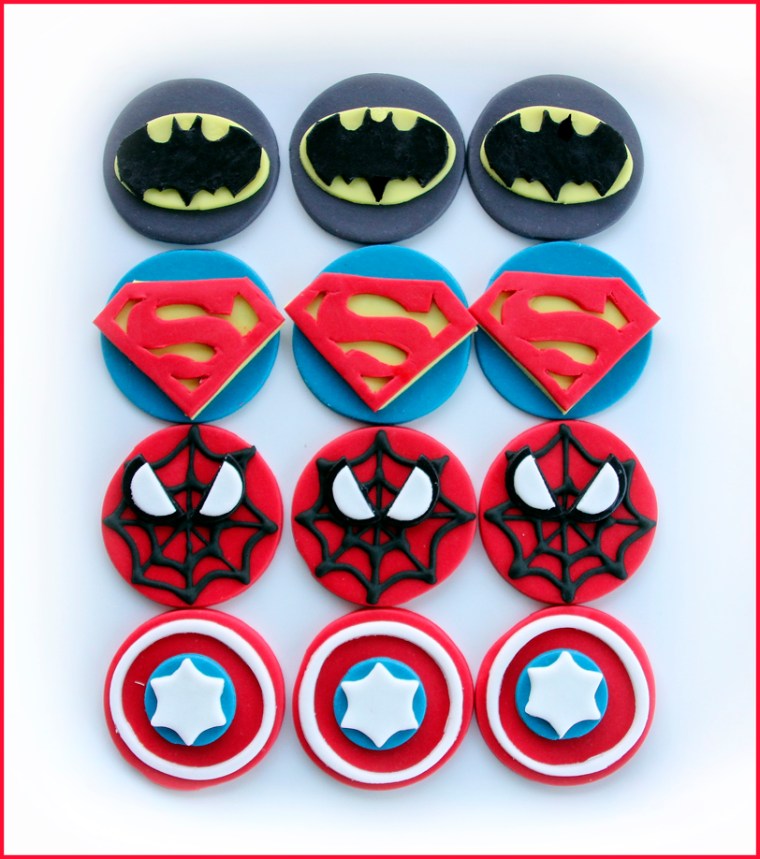 Superhero Cupcake Toppers