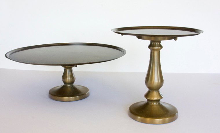 Gold cake stands 8.5