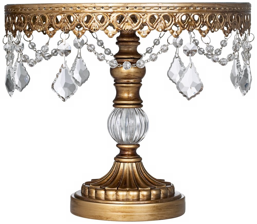Mirror Lace Gold Cake Stand