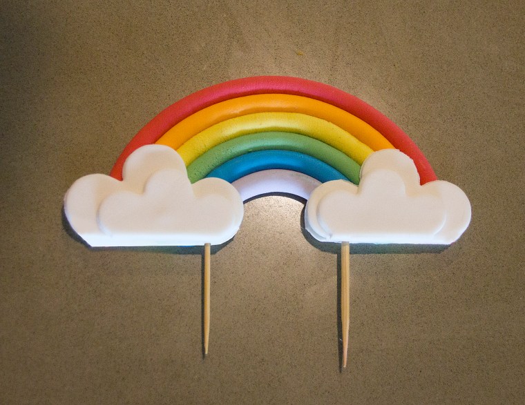Rainbow cake topper