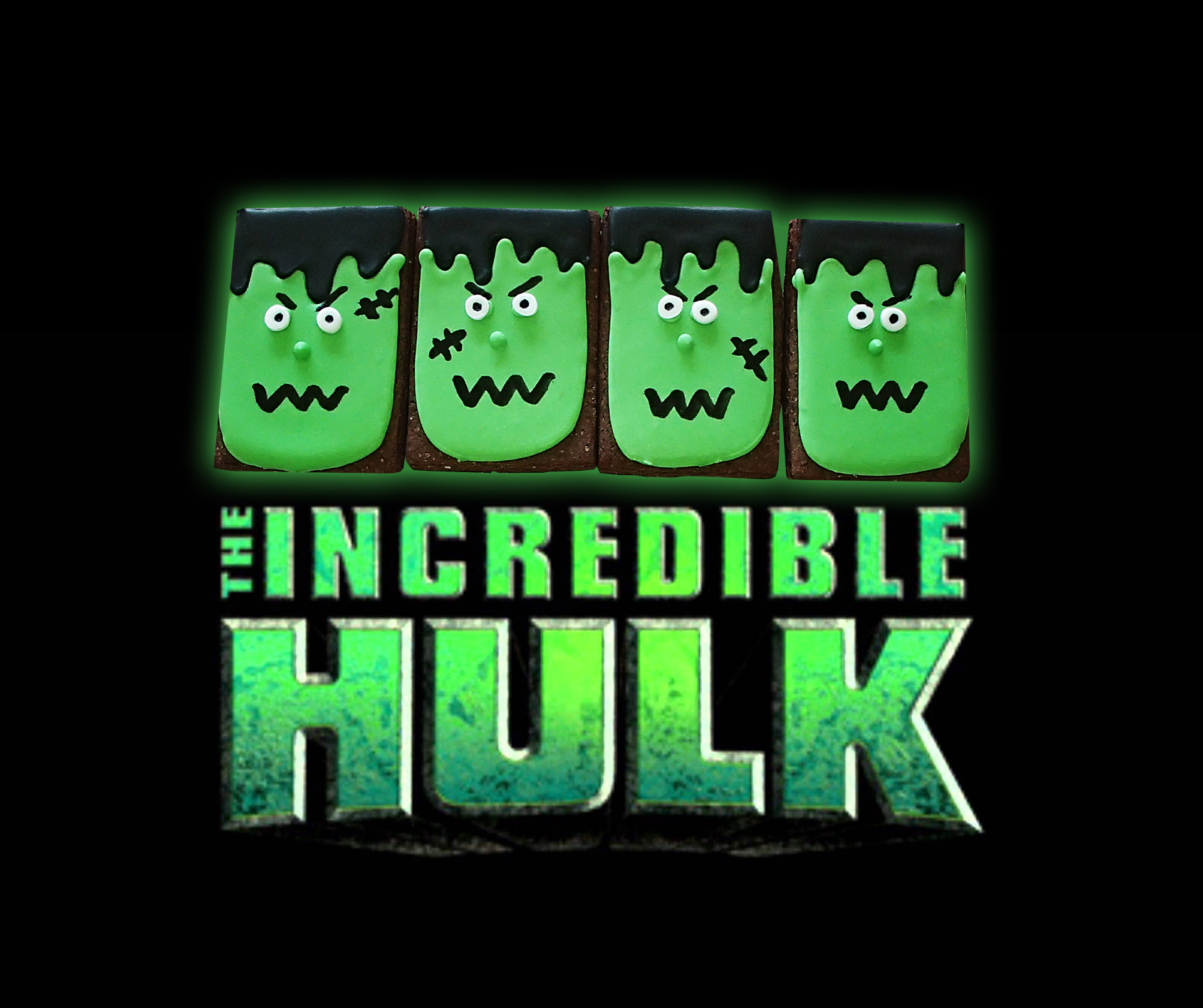 The Incredible Hulk Iced Cookies
