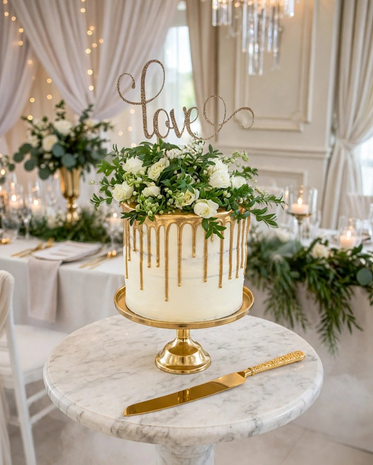 Love with gold drip